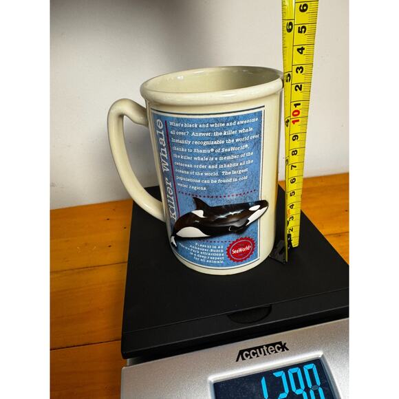 Vintage SeaWorld Killer Whale Shamu Mug – Anheuser-Busch Theme Park – 16 oz - Picture 6 of 8